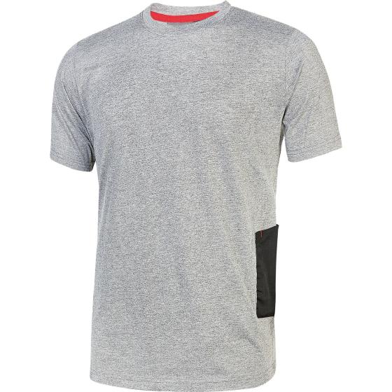 T-Shirt Da Lavoro L Con Tasca Road U-Power Cotone Grigio