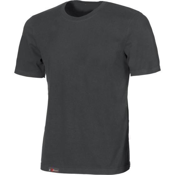 T-Shirt Da Lavoro L Basica Linear U-Power Cotone Grigio Scuro