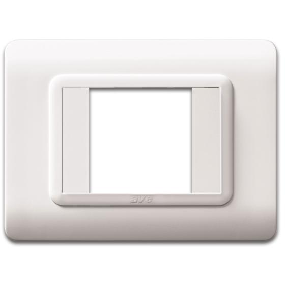 Placca Rettangolare In Tecnopolimero Bianco S44 2 Moduli AVE 44PY02B