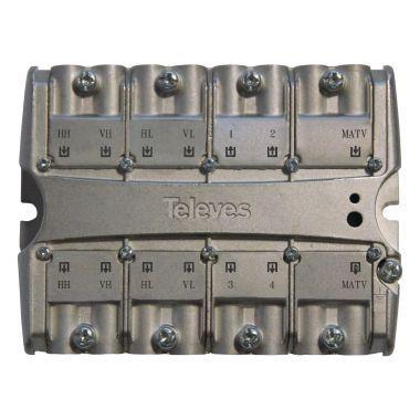 MULTISWITCH SAT CON TV MISCELATO 4 UTENZE ATTENUAZIONE REGOLABILE 719001 TELEVES