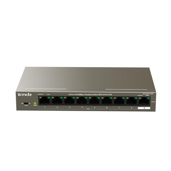 Switch Desktop 5 Porte 10/100 con 4 PoE 35W TEF1105P-4-38W videosorveglianza