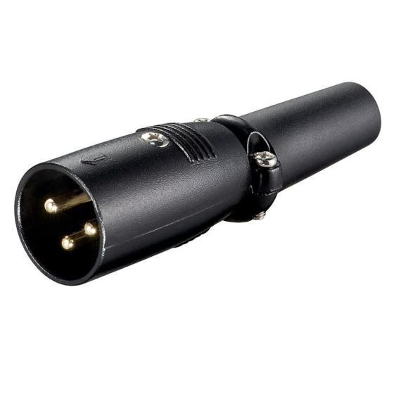 Goobay XLR spina 3 poli maschio nero cavo audio microfono