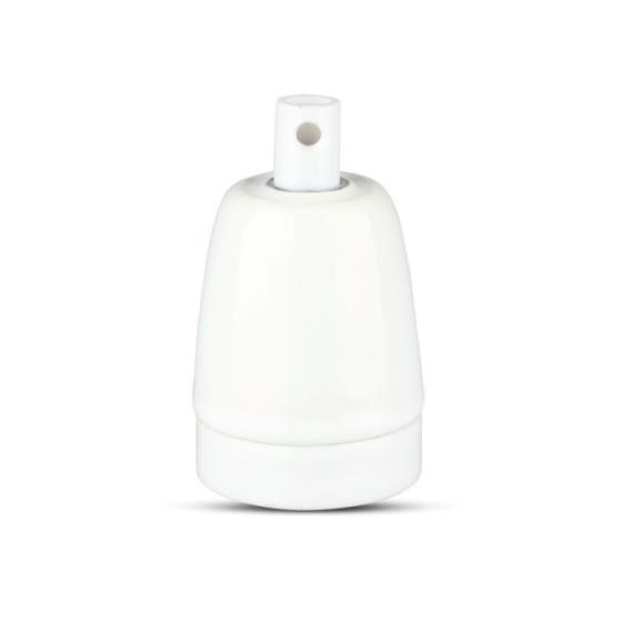 V-TAC PORTALAMPADA IN PORCELLANA E27 MAX 60W COLORE BIANCO