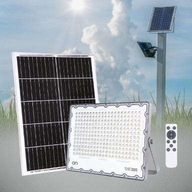 SOLAR LED PRO 300 - FARO LED SOLARE DA ESTERNO 3700LM CON PANNELLO