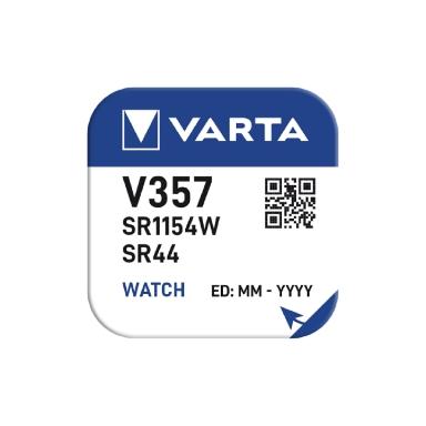 VARTA PILA BOTTONE 357 OSSIDO D'ARGENTO V357 SR44W AG13 LR44