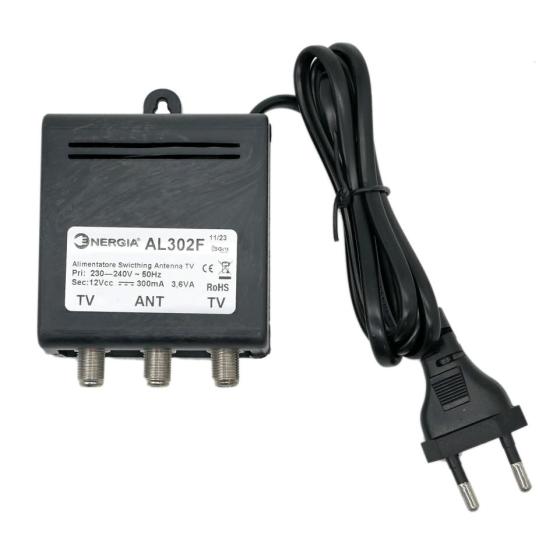 ALIMENTATORE TV 300ma 12v conn.f 2USCITE