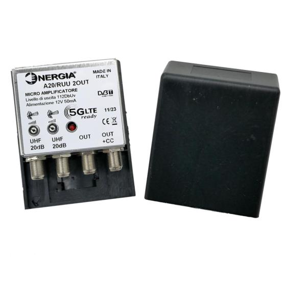 APLIFICATORE TV da palo 2in uhf-uhf 20db 2out