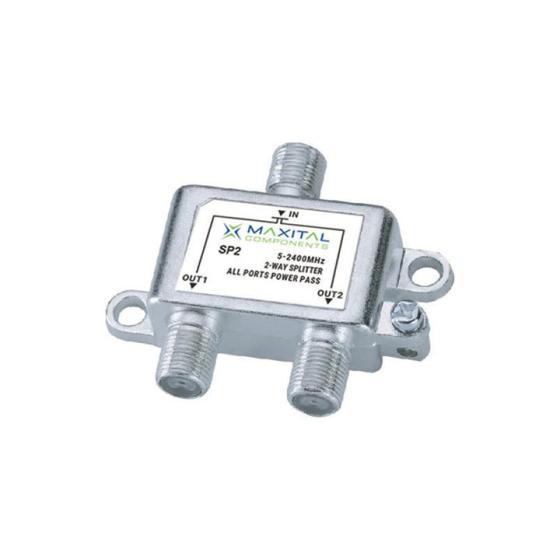 PARTITORE ANTENNA TV SAT 2 USCITE DIVISORE SEGNALE FTE AS2 PASSAGGIO CORRENTE