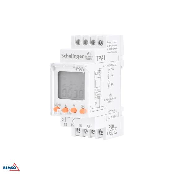 TIMER ASTRONOMICO A CANALE SINGOLO 24-264 V CA/CC