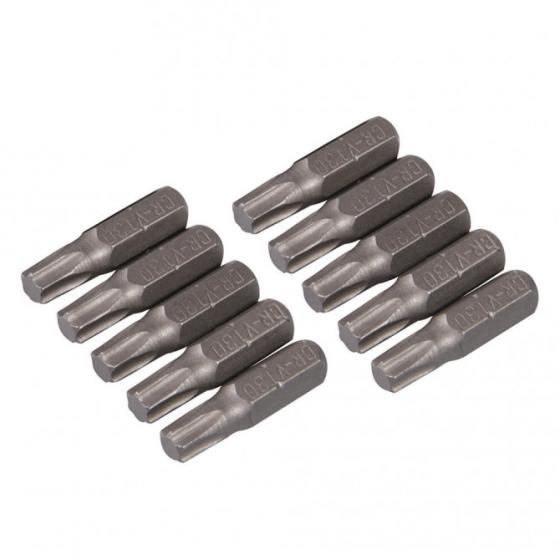10Pk Punte per Cacciavite in Acciaio Torx T30 Cr-V 486941