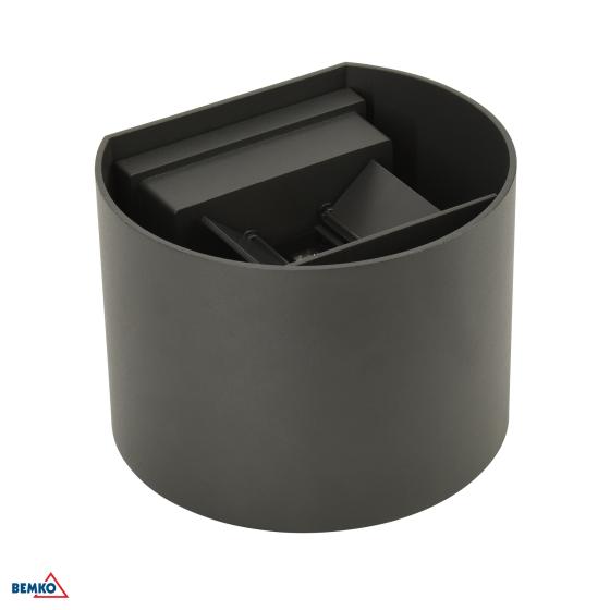 LED DI FACCIATA VALIT 12W 4000K 1100LM IP65 100X110X130 OVALE GRAFITE