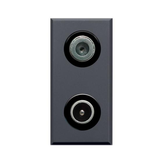 PRESA TV - SAT DEMISCELATA MORSETTO A VITE, TEKLA S44, 445096DM 1 MOD.