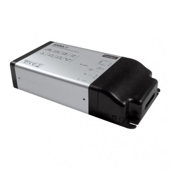 ALIMENTATORE ELETTRONICO 70 WATT IODURI METALLICI E SODIO GANA 70 4X18W