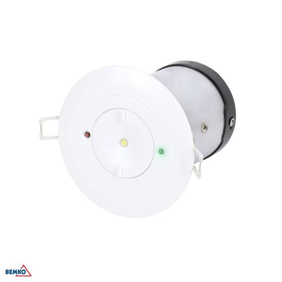 APPARECCHIO DI EMERGENZA TONDO TOLER 3W OTTICA APERTA IP20 AUTOTEST 3H CNBOP