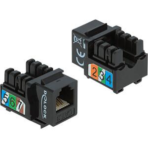 Keystone jack RJ12 corpo 6 Cat 3 Nero - FAEG  12430