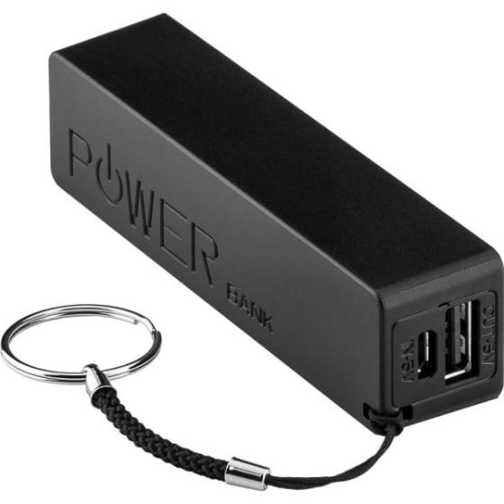 Power Bank Carica Batterie per Smartphone Tablet 2000mAh USB Nero