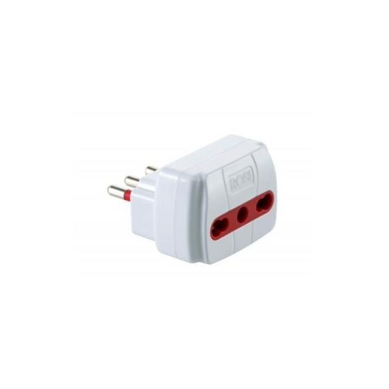 Adattatore Domestico 10/16A Con Limitatore Corrente Bianco Rosi RS78025T
