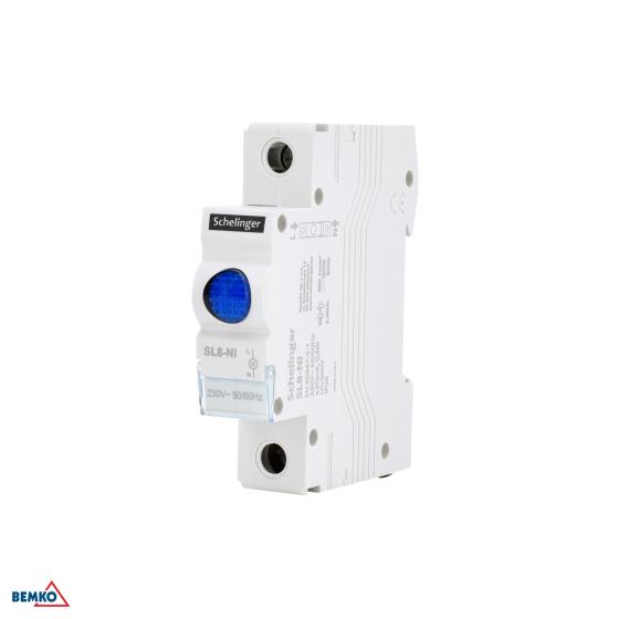 LAMPADA DI SEGNALAZIONE A LED SL8 BLU SCHELINGER