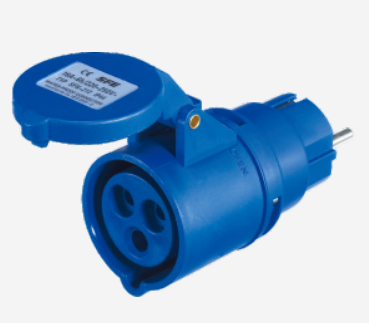 Adattatore Presa Indust. Spina Schuko 16A 2P-T 220-250V IP44