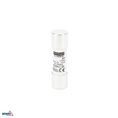 INSERTO FUSIBILE CILINDRICO 10x38MM 1000V DC 12A