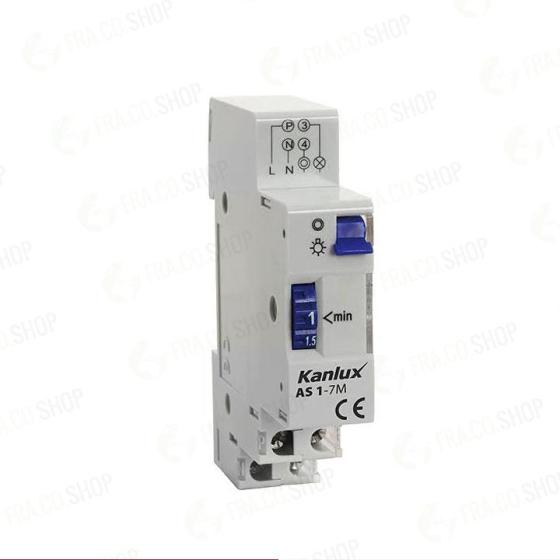 Timer Rele Temporizzatore Luci Scale 1-7 Minuti, 16A, 220-230V, IP20