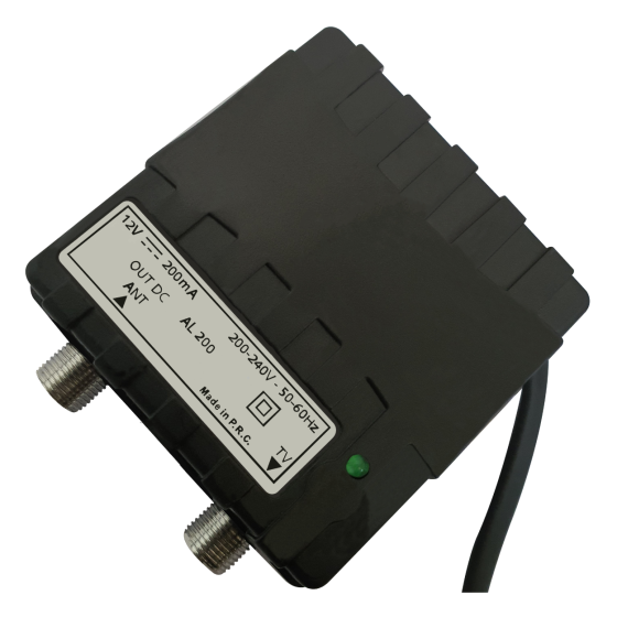 Alimentatore 12 Volts 200mA per amplificatori TV a 1 Uscita A L - 2 0 0