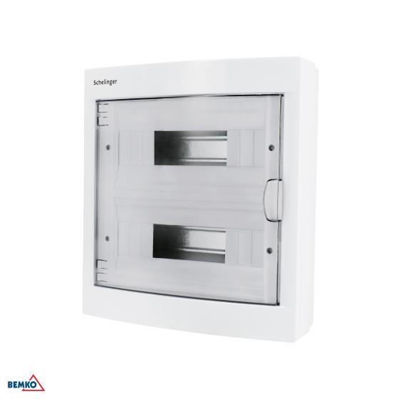 QUADRO DI DISTRIBUZIONE MONTAGGIO PARETE IP40 TERMINALI 24N-2x12P PORTA SINGOLA