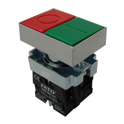 Pulsante Pannello Doppio 0-1 Rosso/Verde 600V 10A 1NA 1NC ZB2-BE102