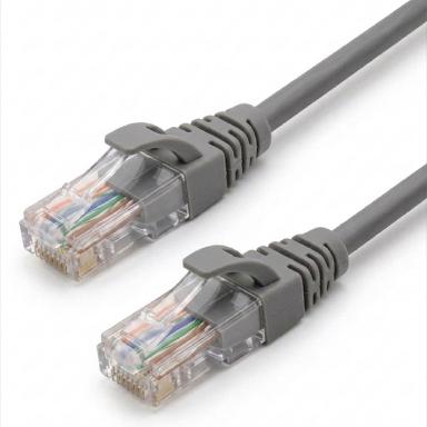 Cavo patch di rete utp cat.6 grigio 15m rame lszh