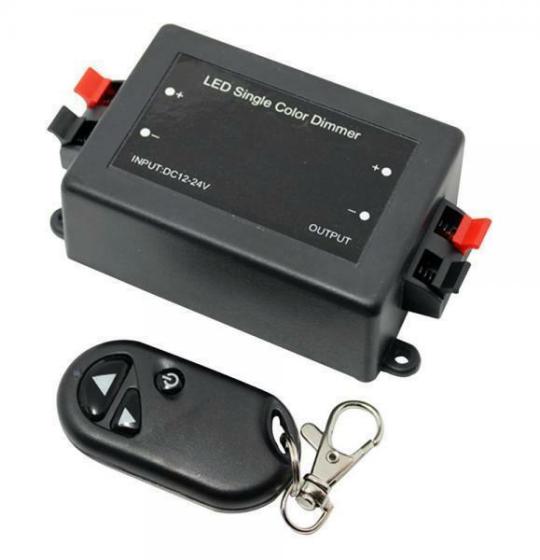 LED DIMMER CONTROLLER POTENZIOMETRO 12V 24V 8A TELECOMANDO RF RADIO