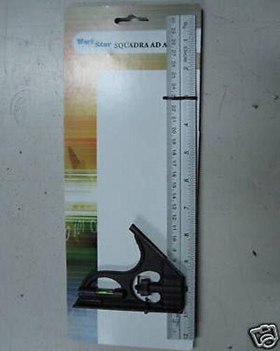 SQUADRA ANGOLO 90-SQUADRATRICE IN ALLUMINIO CON BOLLA, ANGOLO 45 E RIGHELLO