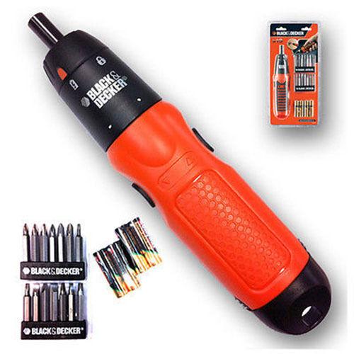 Black  Decker-Svitavvita avvitatore cacciavite a batteria 6Volt  inserti