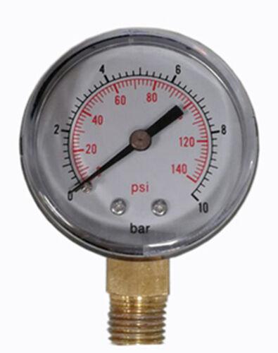 MANOMETRO 1/4"  10 BAR PSI MISURA PRESSIONE PER ACQUA