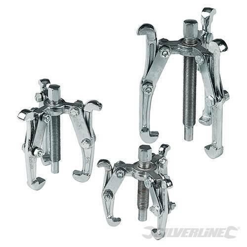 SET 3 ESTRATTORI INTERNI ED ESTERNI PER CUSCINETTI A TRE GRIFFE 75 100 150 mm