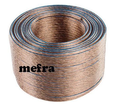 Cavo audio di potenza RAME trasparente  per Diffusori 2 x 1,5 mm -PIATTINA