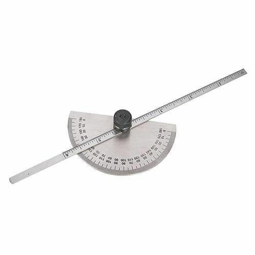 GONIOMETRO MISURATORE ANGOLO ANGOLI GUIDA ANGOLARE 150MM INGEGNERE