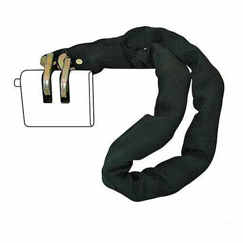 CATENA QUADRA APERTA ANTIFURTO CEMENTATA 90 mm CON GUAINA TESSILE