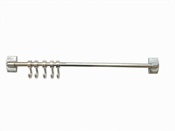 Set barra - 5 ganci sottopensile portamestoli da cucina 42cm porta tutto mestoli