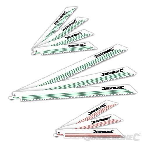 set kit 10 lame universali  per sega a sciabola ferro legno