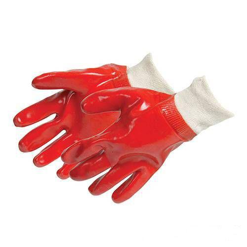 guanti resistente all'abrasione olio repellente grasso con fasce da polso red