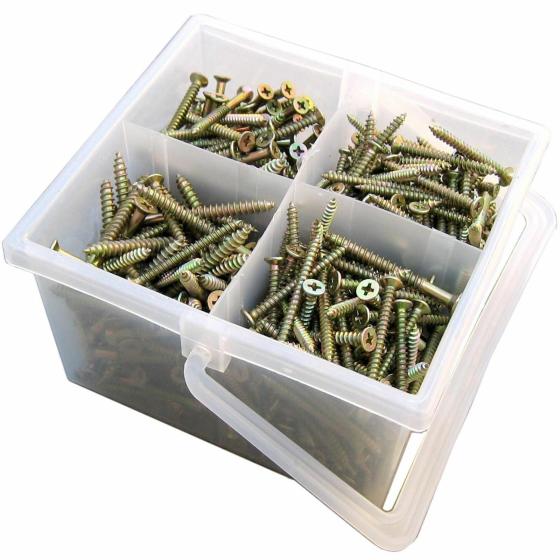 KIT 660 VITI DA LEGNO ASSORTIMENTO VITE LEGNAME VARIE MISURE LAVORO FAI DA TE
