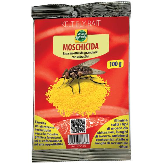 ESCA MOSCHICIDA ATTRATTIVO GR100 GRANULARE POLVERE GIALLA PER MOSCHE INSETTICIDA