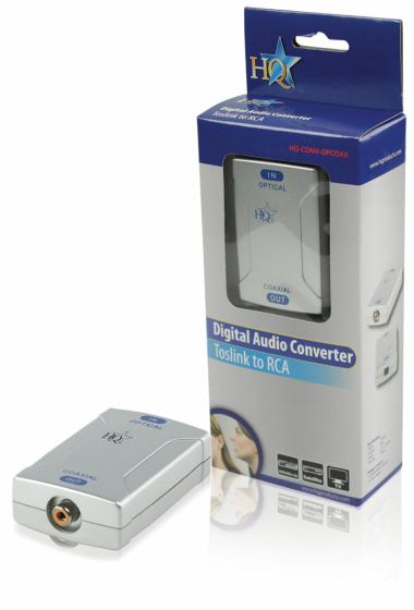 CONVERTITORE DA OTTICO TOSLINK A COASSIALE RCA