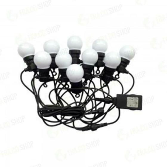 LED STRING LIGHT 10M. 20 X 0.5W EU LAMPADINE 6000K - Fredda - XMMSEE