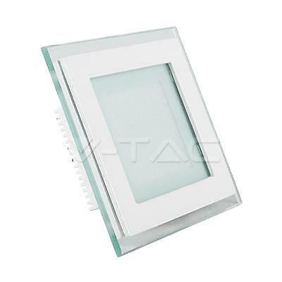 6W PANNELLO LED MINI VETRO QUADRATO BIANCO CALDO 3000K - Calda - XXMOPH
