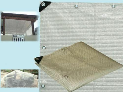 TELONE OCCHIELLATO BIANCO TELATO CRISTAL TELO OCCHIELLI 4X5 IMPERMEABILE 180GrMq