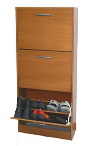SCARPIERA LEGNO DOPPIA SLIM 3 RIBALTE 18 PAIA 60x24x110h CILIEGIO SALVASPAZIO