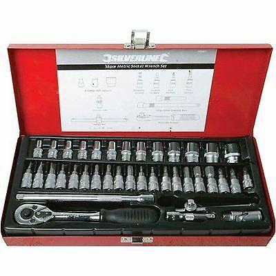 Set per chiavi a bussola metriche con attacco da 1/4" 38 p.zi