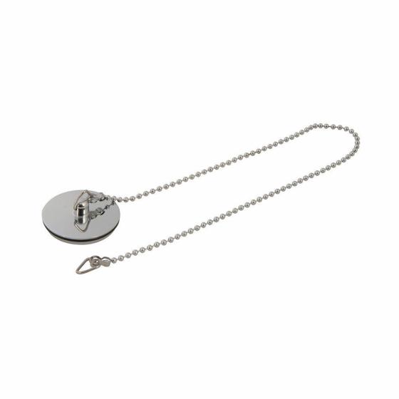 TAPPO cromato in PVC 1 1/2"  per PILETTA CON CATENA SCARICO LAVELLO  LAVABO