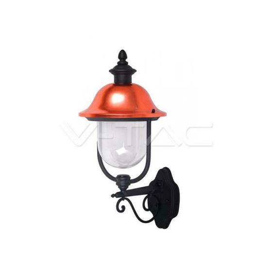 GARDEN WALL LAMP 1 X E27 NERO FACING UP - XXHPAH